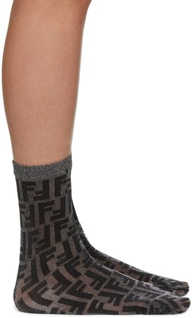 Fendi Black Lurex Socks