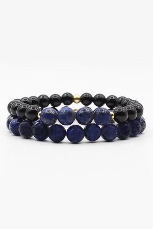 Blue Goldstone bracelet, Sparkly Goldstone, Sandstone Bracelet, Stretch bracelet, Gift for Her, Gift for Him, Gemstone bracelet