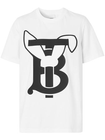 Burberry Rabbit logo-print Cotton T-shirt - Farfetch