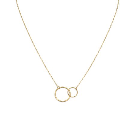 16" + 2" 14 Karat Gold Plated Circle Link Necklace - MW House of Style