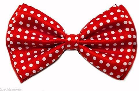 Red polka dot bow
