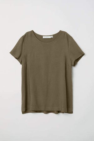 Short-sleeved Blouse - Green