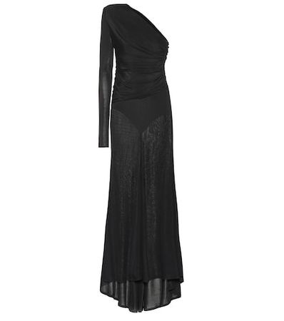 Ribbed jersey gown