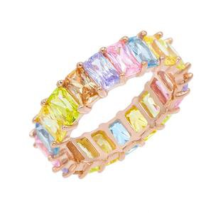 Rose Gold Pastel Rainbow Ring | Adina's Jewels