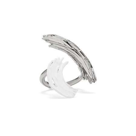 Louise Ring in Rhodium and White | Lady Grey