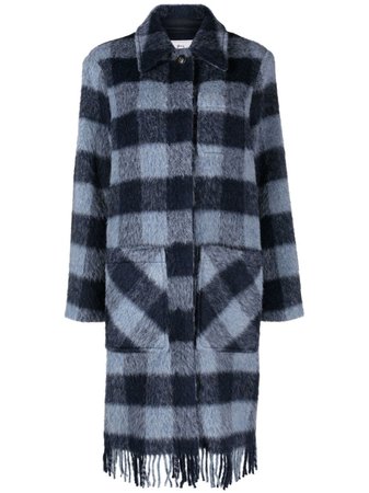 Woolrich check pattern coat