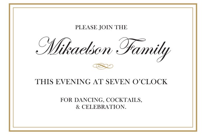 Mikaelson Ball Invitation