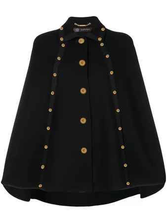 Versace Embellished Cape Coat