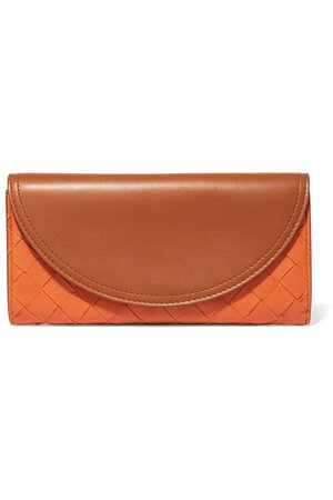 Bottega Veneta | Two-tone intrecciato leather continental wallet | NET-A-PORTER.COM