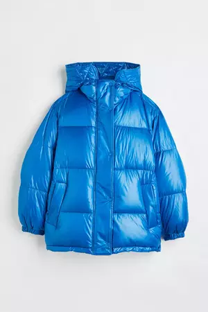 Oversized Puffer Jacket - Blue - Ladies | H&M US