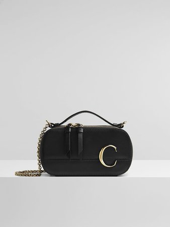 Chloé C Mini Vanity Bag In Shiny Calfskin | Chloé US