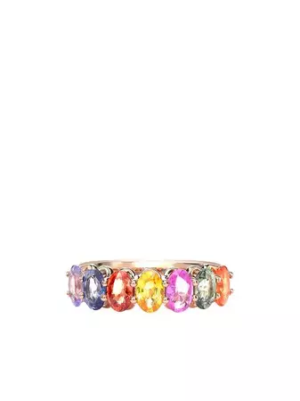 Pragnell 18kt Rose Gold Sapphire Rainbow Fancy Cocktail Ring - Farfetch