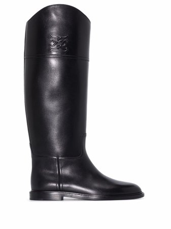 Fendi Karligraphy knee-high Leather Boots - Farfetch
