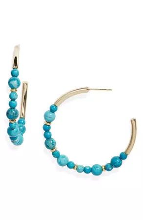 Kendra Scott Jovie Imitation Pearl Hoop Earrings | Nordstrom