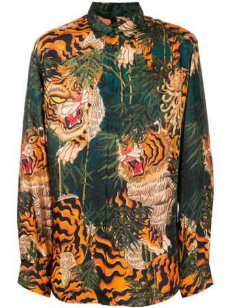 Dsquared2 tiger-print long-sleeve Shirt - Farfetch