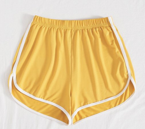 yellow binding shorts