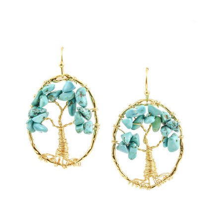 aqua tree of life earrings - Google Search