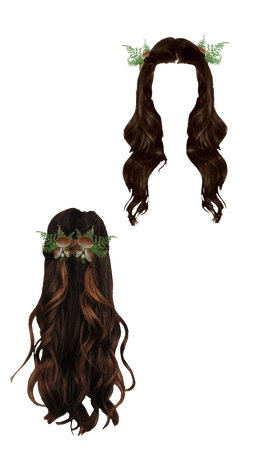 rebbie_irl’s half up fairy hair. how I wear my mushroom hair clips