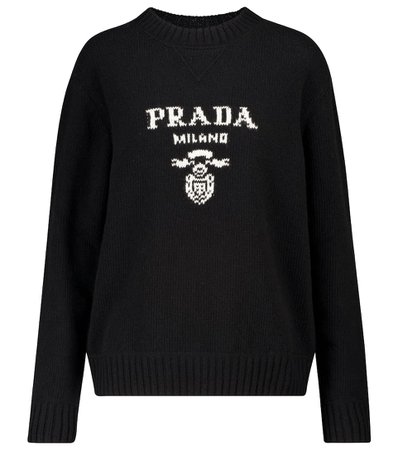 Prada - Logo wool and cashmere sweater | Mytheresa
