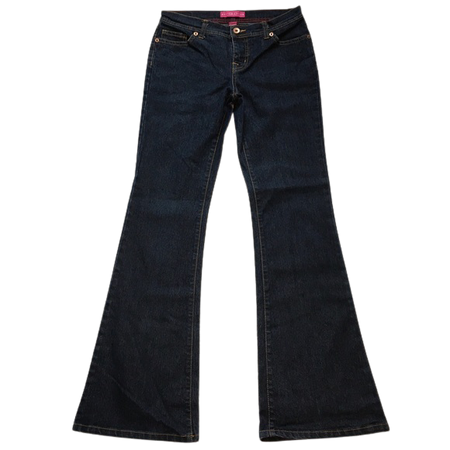 Y2K GLO Jeans Dark Wash Flare Jeans, 3