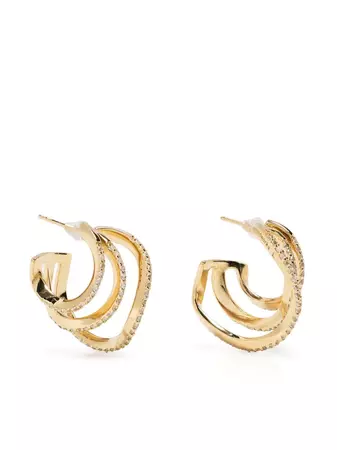Completedworks 14kt gold-plated Crystal Hoops - Farfetch