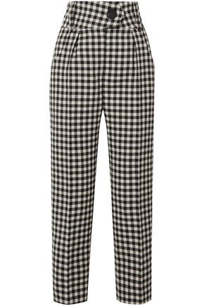 Hang gingham wool-crepe tapered pants | PETAR PETROV | Sale up to 70% off | THE OUTNET