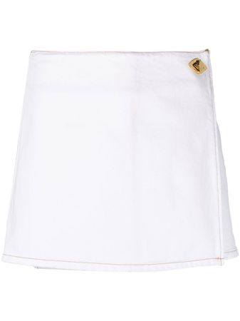 GANNI Wrap Organic Cotton Skirt - Farfetch