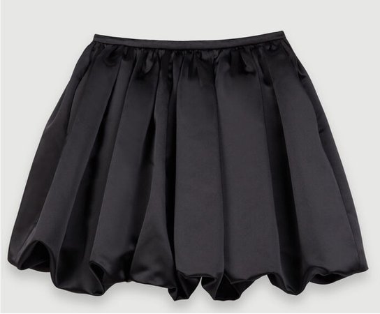 Maje Satin Puff Mini Skirt