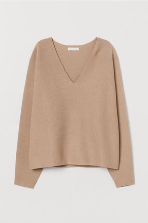 Sweater with Dolman Sleeves - Beige - Ladies | H&M US