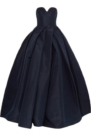 Reem Acra | Pleated silk-faille gown | NET-A-PORTER.COM