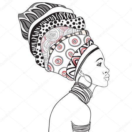 African woman in turban