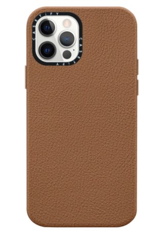 CASETIFY Brown leather phone case