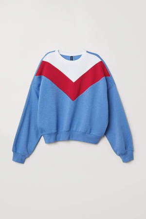 Color-Block Sweatshirt - Blue