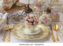 high tea table layout for tea party - Google Search
