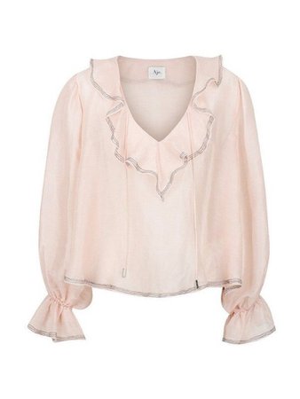 AJE Pink Silk Shirt