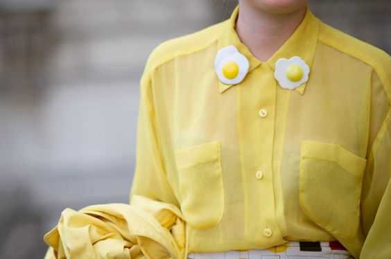 Yellow Shirt with Eggs