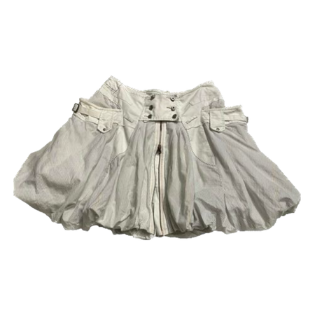 white structured skirt