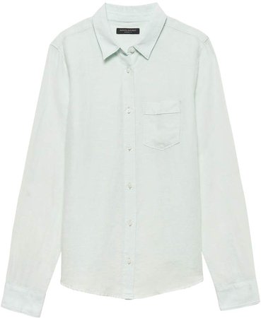 Quinn Straight-Fit Linen-Cotton Shirt