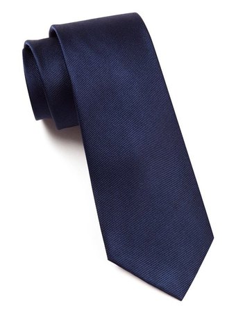 Grosgrain Solid Navy Tie | Men's Ties | Tie Bar