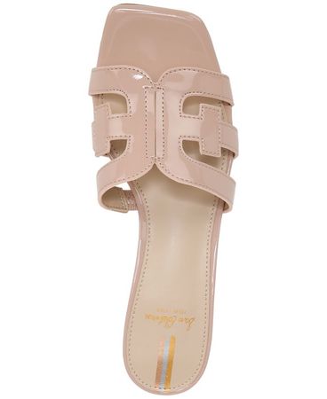 Sam Edelman Winslow Slip-On Emblem Block-Heel Slide Sandals & Reviews - Sandals - Shoes - Macy's