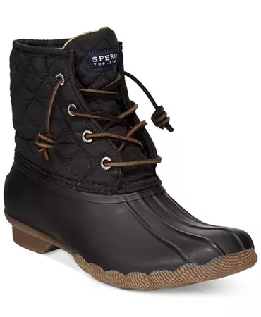 Sperry Women's Saltwater Quilted Duck Booties & Reviews - Boots - Shoes - Macy's