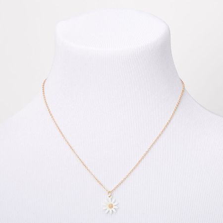 Gold Dainty Daisy Pendant Necklace | Claire's US