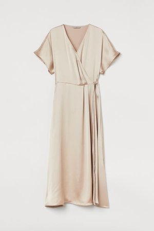 Satin Dress - Light beige - Ladies | H&M US