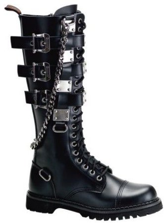 women's punk combat boots