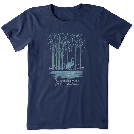 Women's Earth Has Music Heron Short Sleeve Tee | Life is Good® Official Site