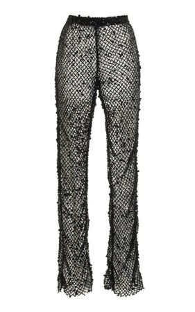 Sequined Mesh Straight-Leg Pants By Lapointe | Moda Operandi