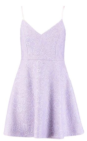 lavender lace skater mini dress