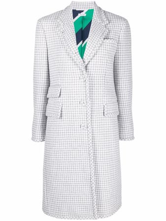 Thom Browne houndstooth-pattern Bouclé Cashmere Overcoat - Farfetch
