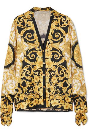 Versace | printed silk-charmeuse blouse