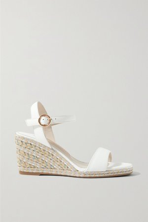 White Lucita leather espadrille wedge sandals | Sophia Webster | NET-A-PORTER
